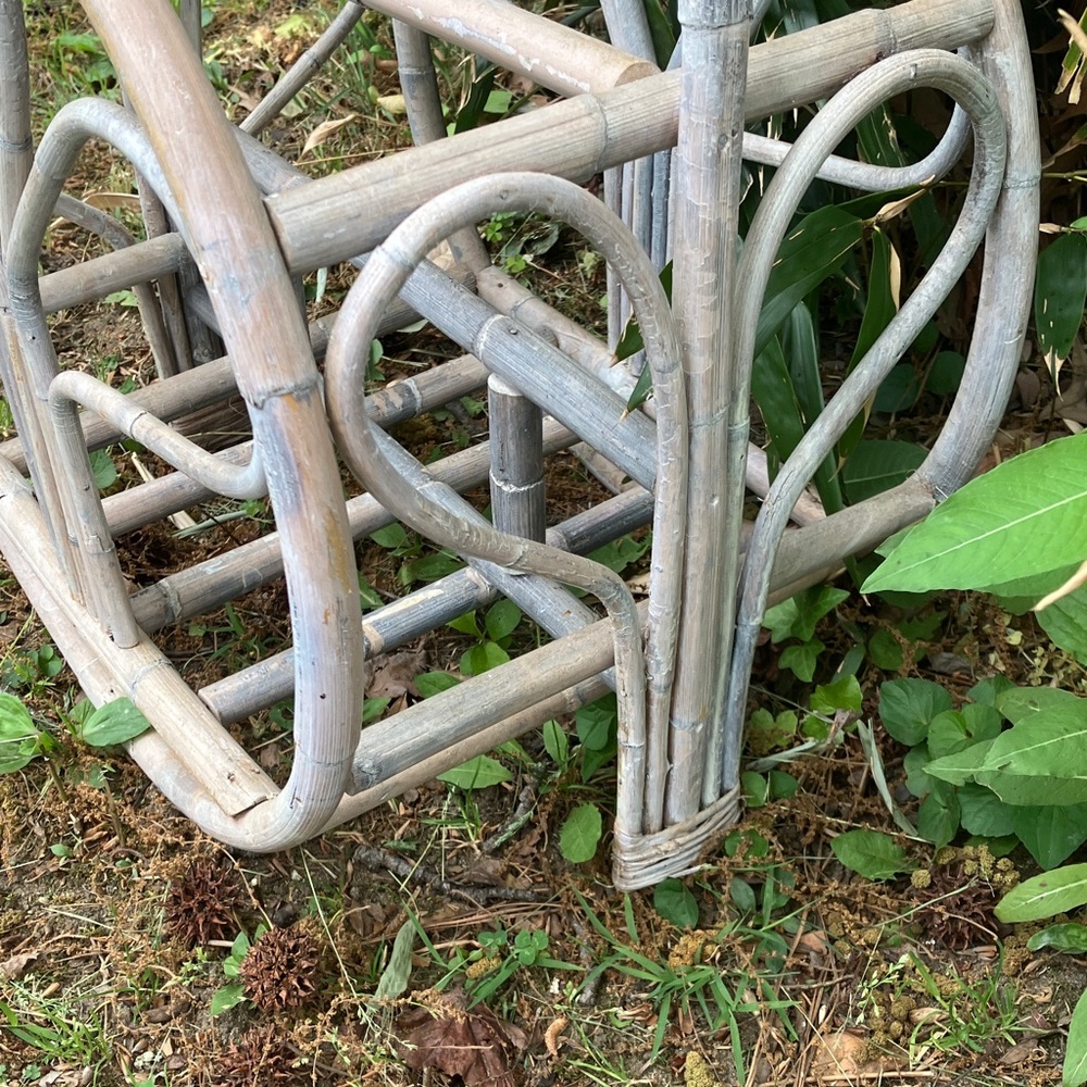 Woven Bamboo Magazine Rack in Weathered Gray - Picture 3 of 11